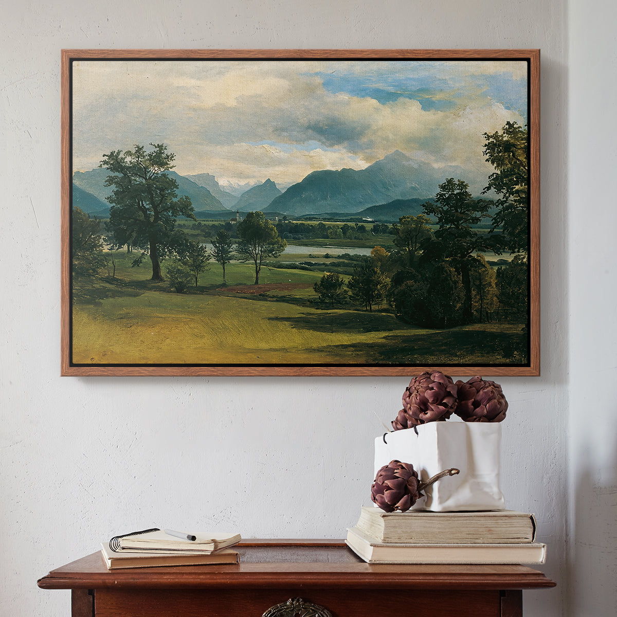 View of Liefering, 1830 - Floater Framed Canvas Print