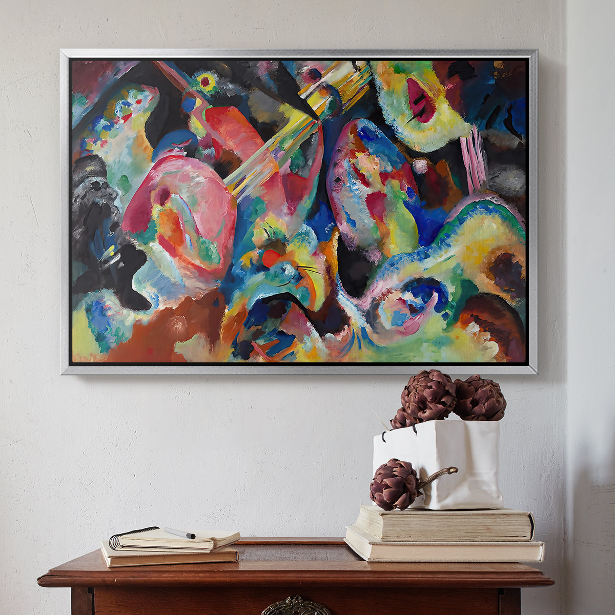 Improvisation. Deluge, 1913 - Floater Framed Canvas Print