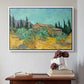 Wooden Sheds Among the Olive Trees and Cypresses, 1889 - Floater Framed Canvas Print