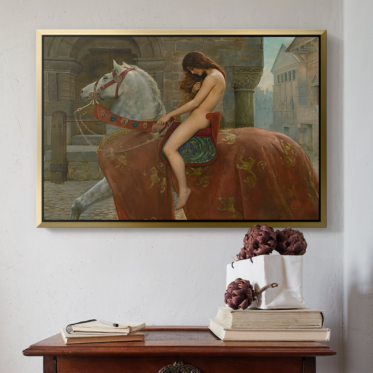 Lady Godiva, 1898 - Floater Framed Canvas Print