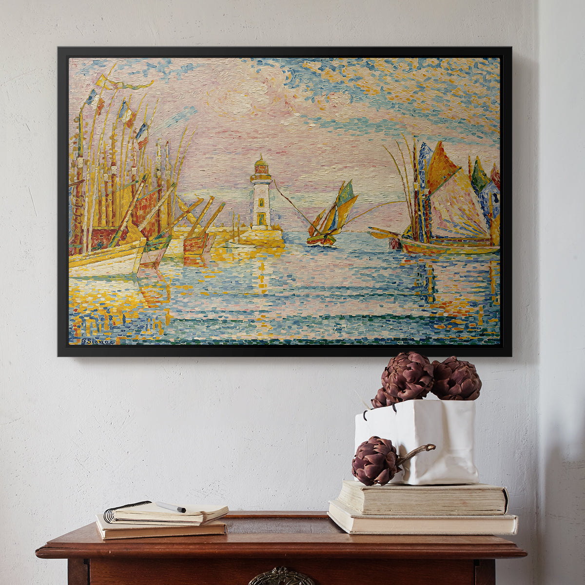 The Lighthouse at Groix, 1925 - Floater Framed Canvas Print