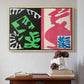 Composition, Black and Red, from Jazz, 1947 - Floater Framed Canvas Print