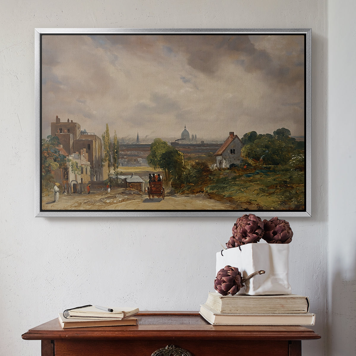 Sir Richard Steele's Cottage, Hampstead, c. 1832 - Floater Framed Canvas Print