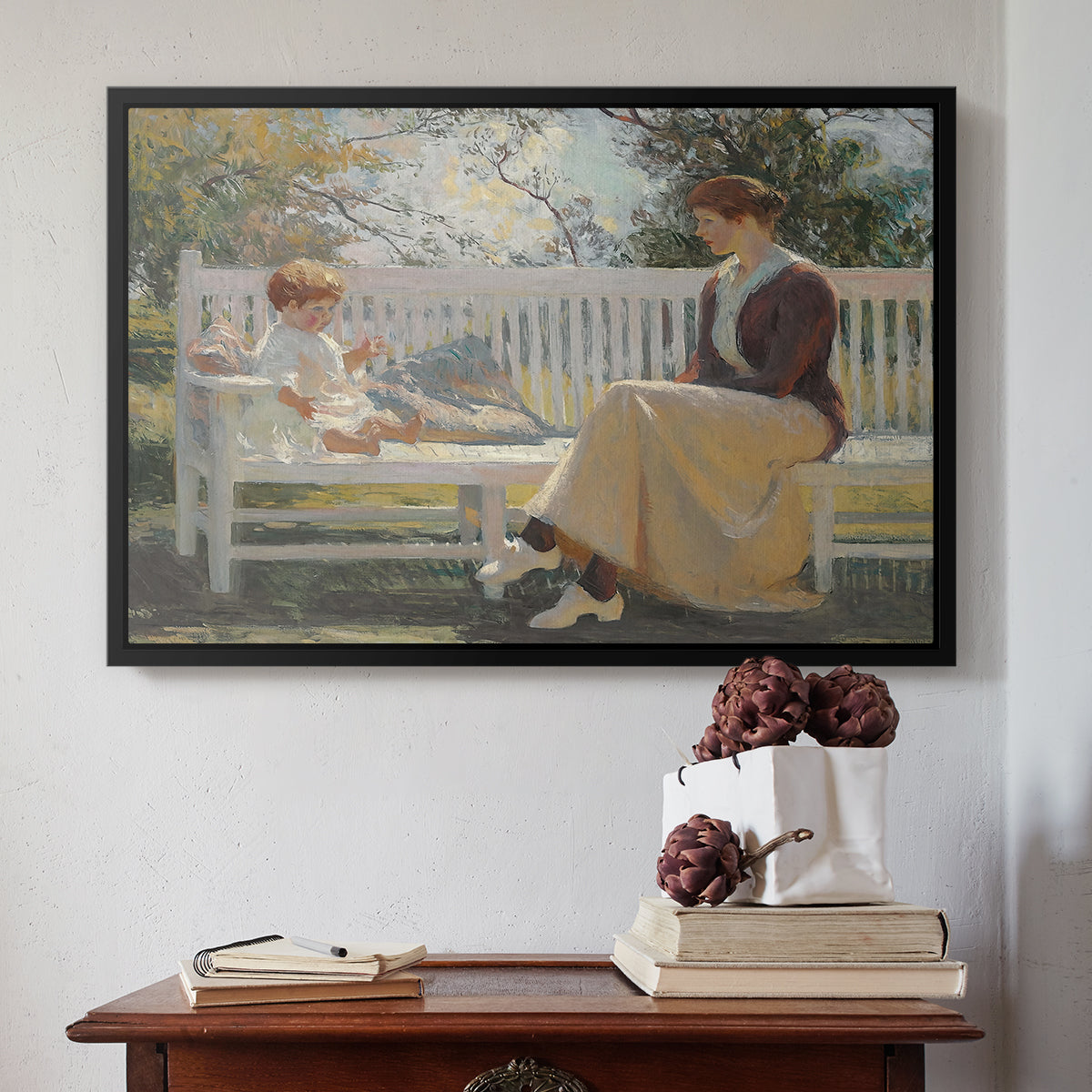 Eleanor and Benny, 1916 - Floater Framed Canvas Print