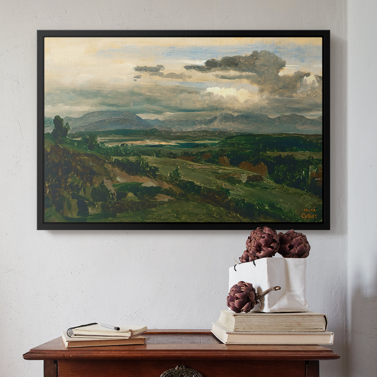 Civita Castellana, c. 1860s - Floater Framed Canvas Print