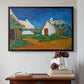 Three White Cottages at Saintes-Maries, 1888 - Floater Framed Canvas Print