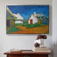 Three White Cottages at Saintes-Maries, 1888 - Floater Framed Canvas Print