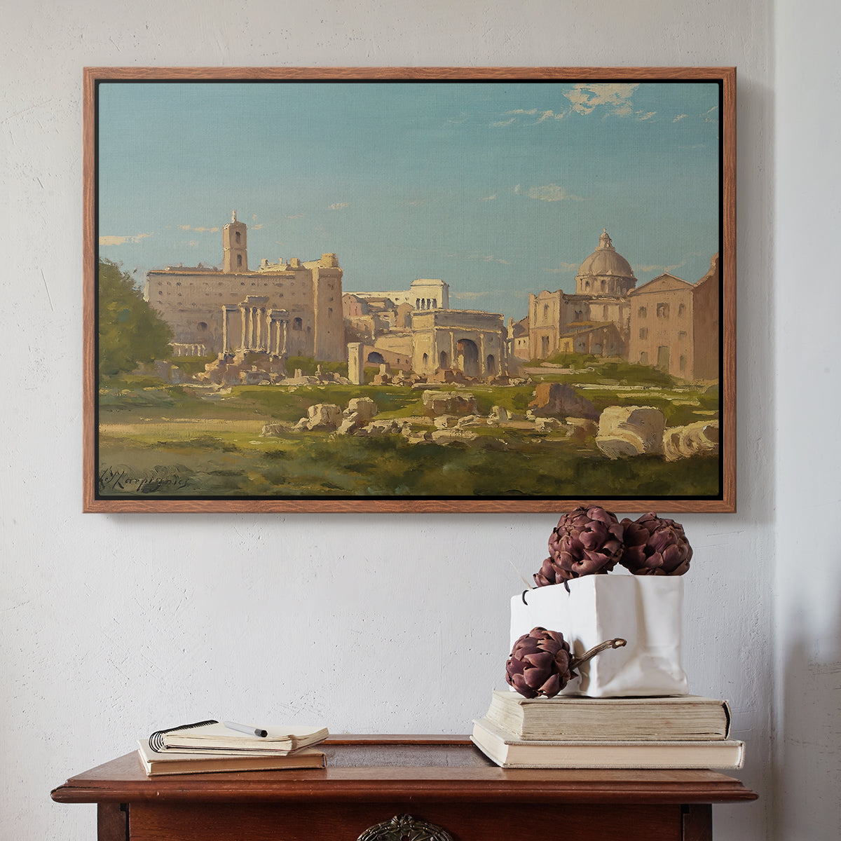 The Roman Forum, c. 1860 - Floater Framed Canvas Print