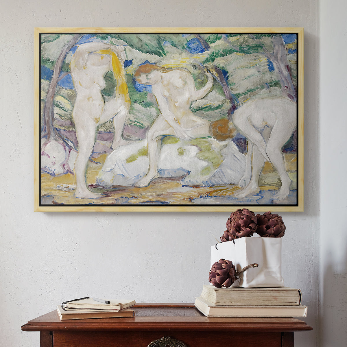 Bathing Women, 1910 - Floater Framed Canvas Print
