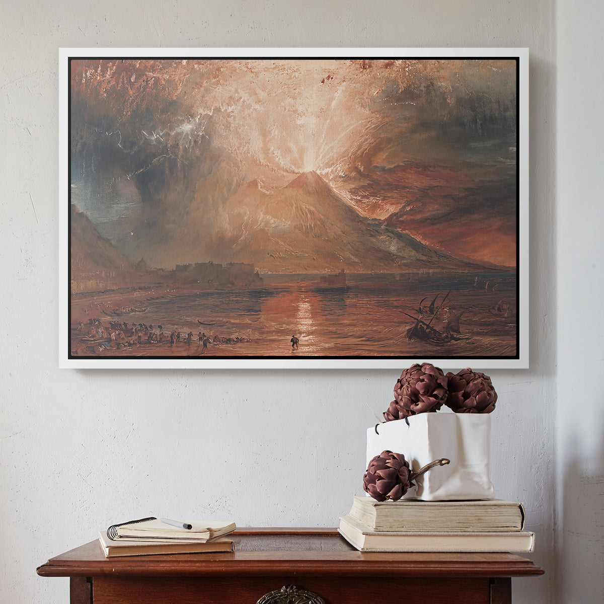 Vesuvius in Eruption, c. 1817 - Floater Framed Canvas Print