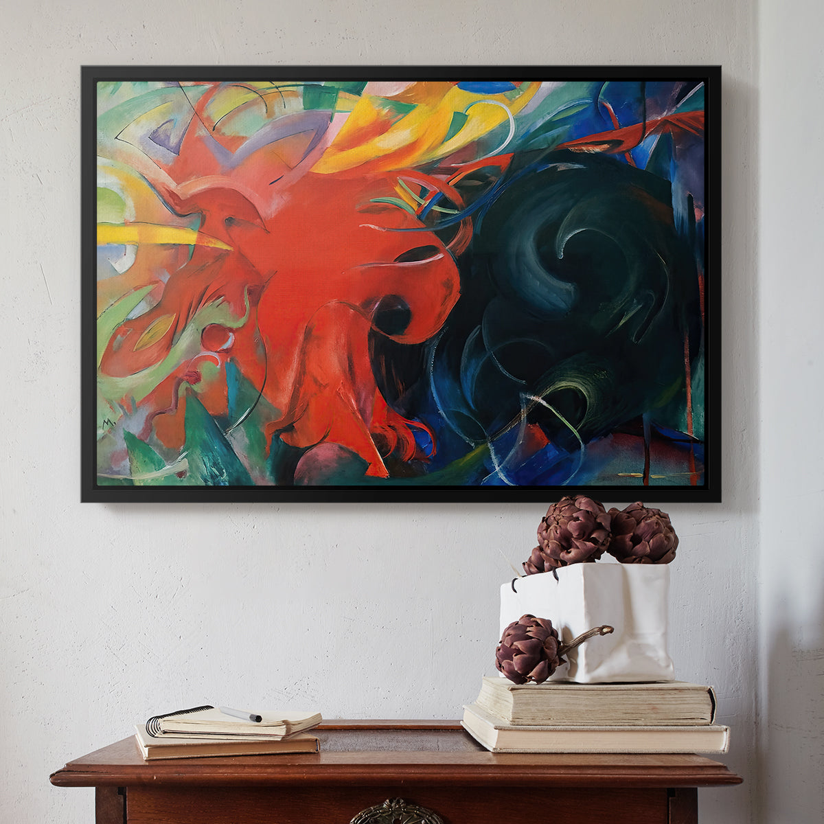 Fighting Forms, 1914 - Floater Framed Canvas Print