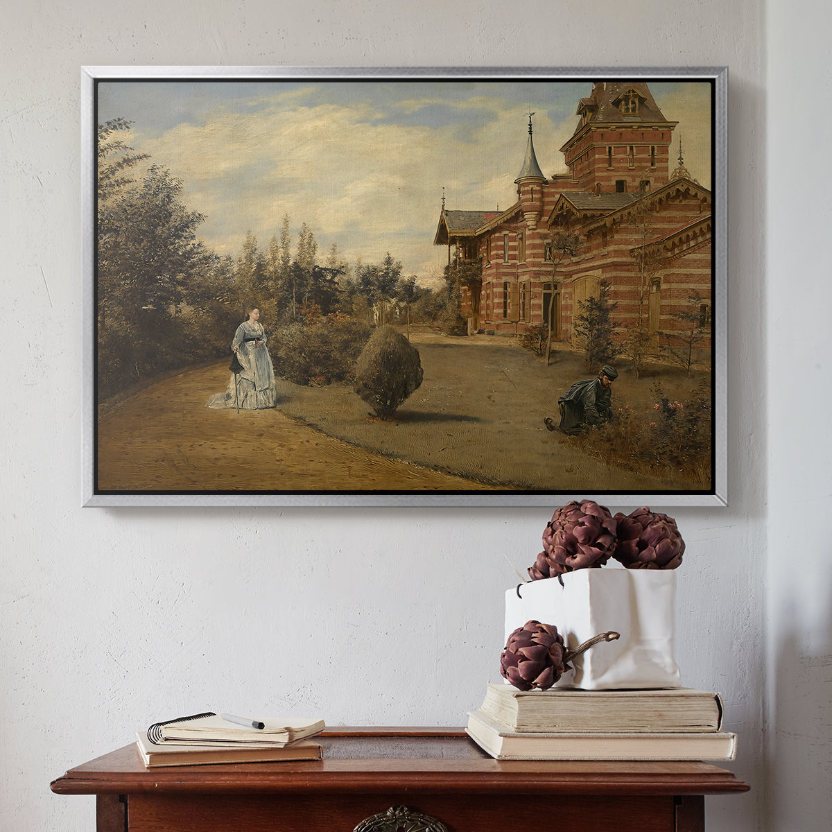The Country House of Gustave Coûteaux, 1871 - Floater Framed Canvas Print
