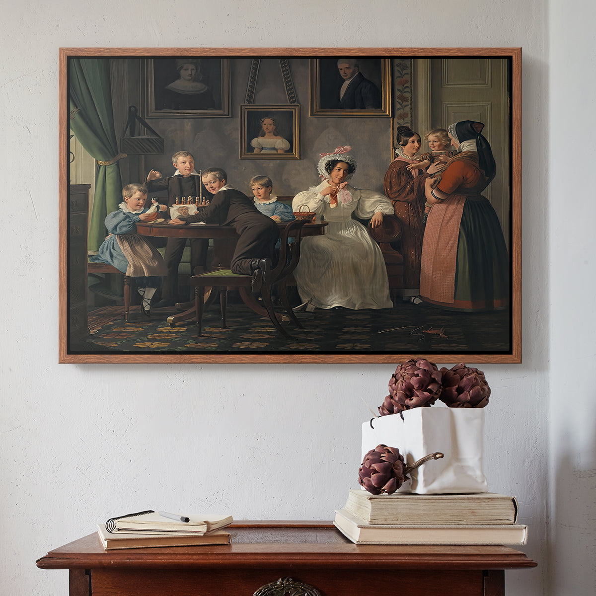 The Waagepetersen Family, 1836 - Floater Framed Canvas Print