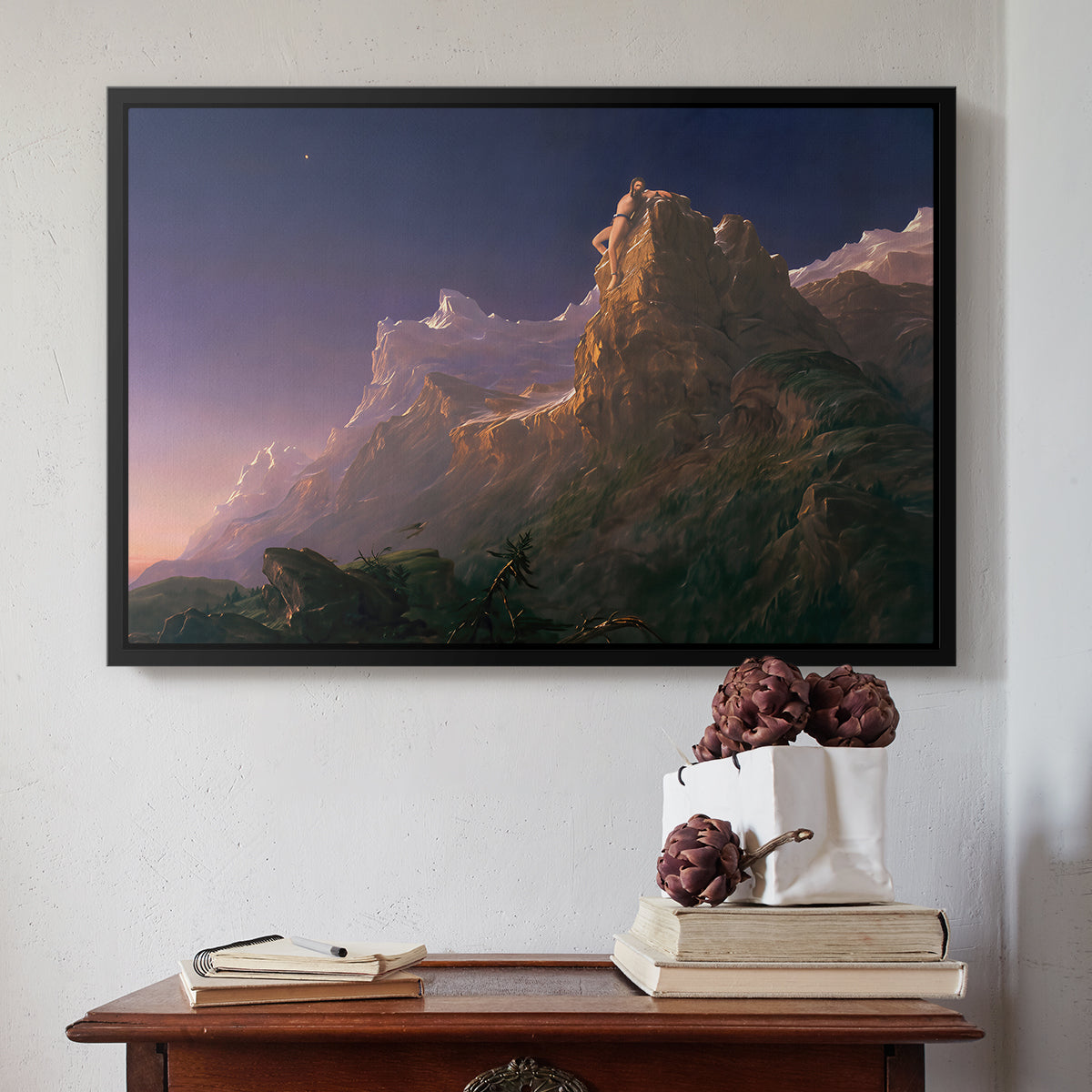 Prometheus Bound, 1847 - Floater Framed Canvas Print