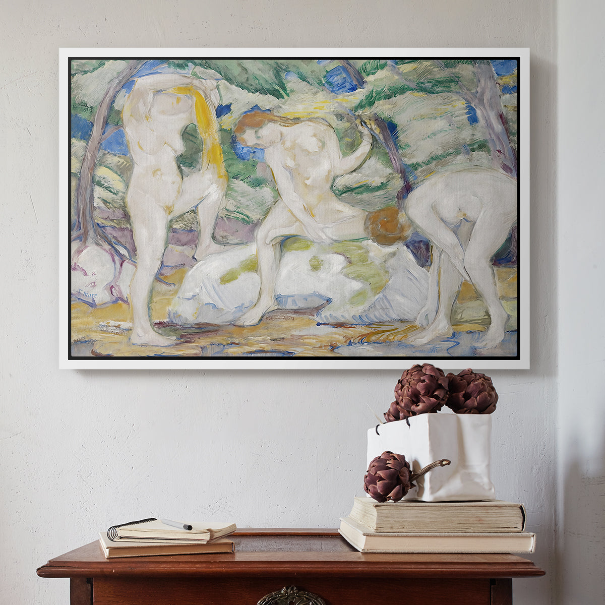 Bathing Women, 1910 - Floater Framed Canvas Print