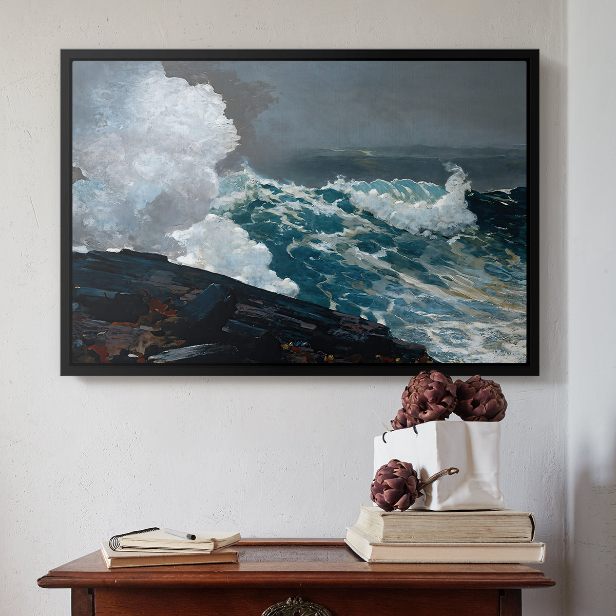Northeaster, 1895 - Floater Framed Canvas Print