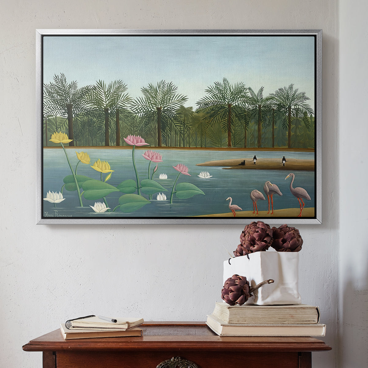 The Flamingoes (Les Flamants), 1907 - Floater Framed Canvas Print