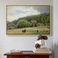 Farm with Grazing Cows (Bondegård med beitende kuer), 1892 - Floater Framed Canvas Print