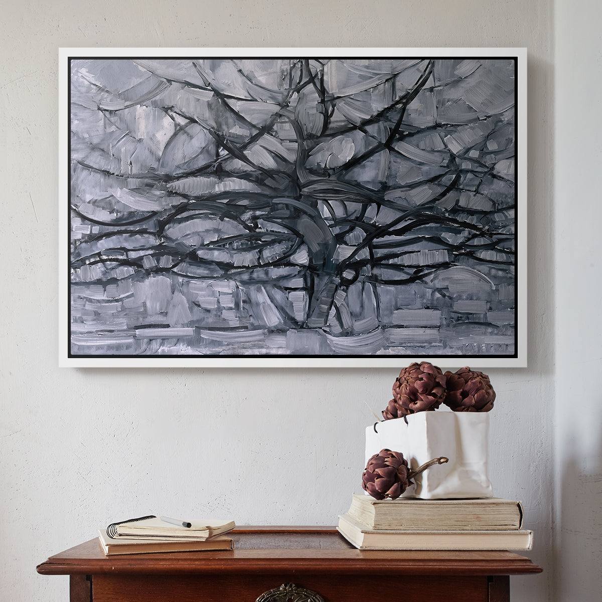 The Gray Tree, 1911 - Floater Framed Canvas Print