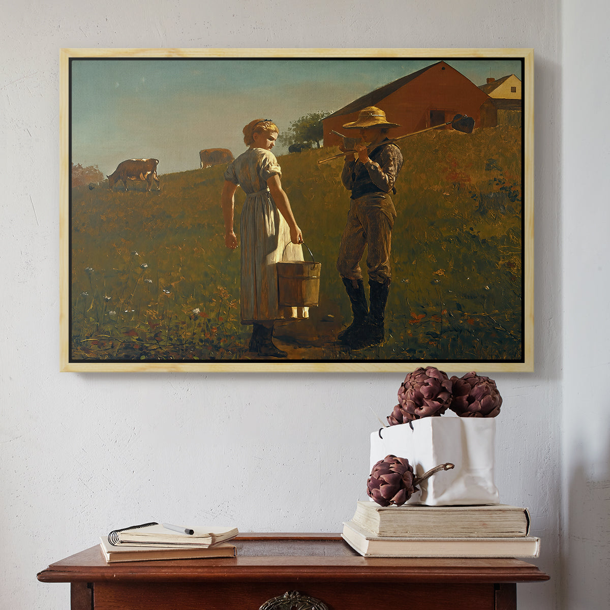 A Temperance Meeting, 1874 - Floater Framed Canvas Print