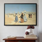 View from the Desert of Cairo with Citadel and Mamluk Tombs in the Background, c. 1889-1890 - Floater Framed Canvas Print