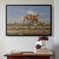 On the Banks of the Nile, Upper Egypt, 1876 - Floater Framed Canvas Print