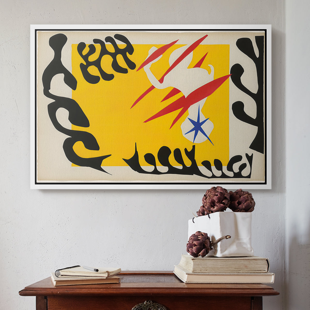 The Nightmare of the White Elephant, from Jazz, 1947 - Floater Framed Canvas Print