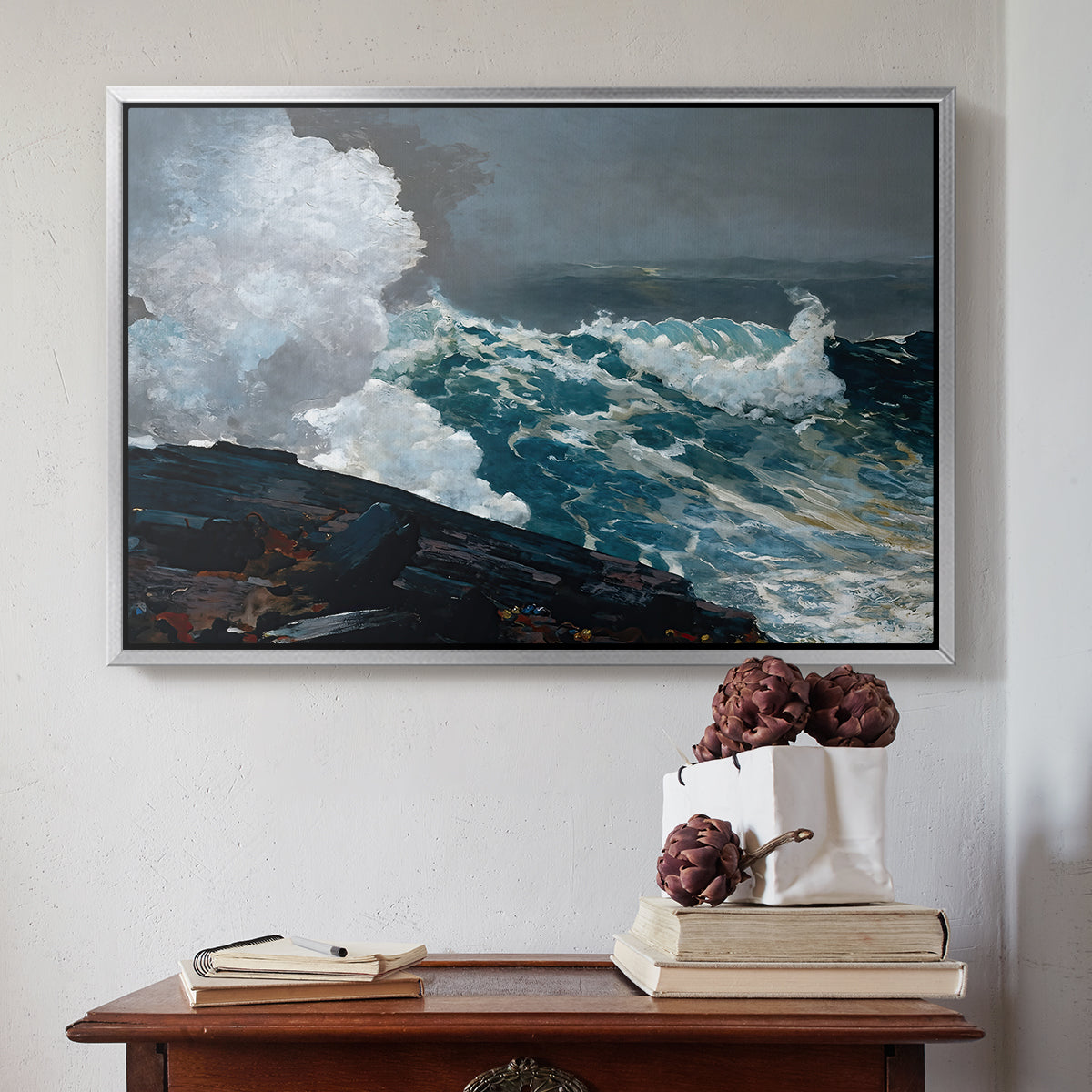 Northeaster, 1895 - Floater Framed Canvas Print