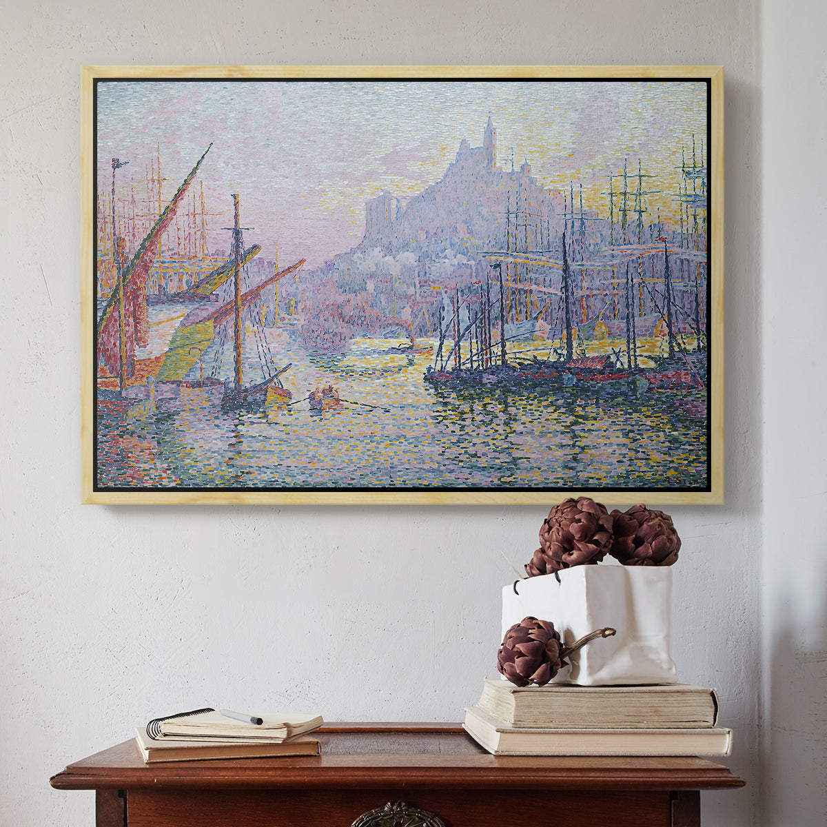 The Port of Marseille, 1905 - Floater Framed Canvas Print
