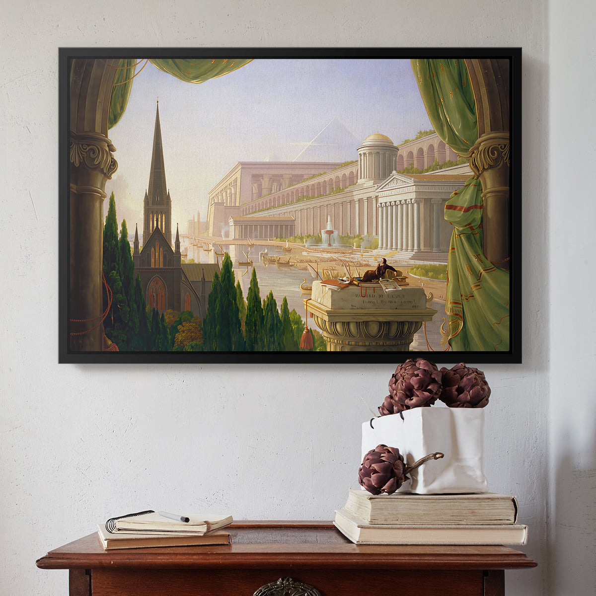 The Architect's Dream, 1840 - Floater Framed Canvas Print