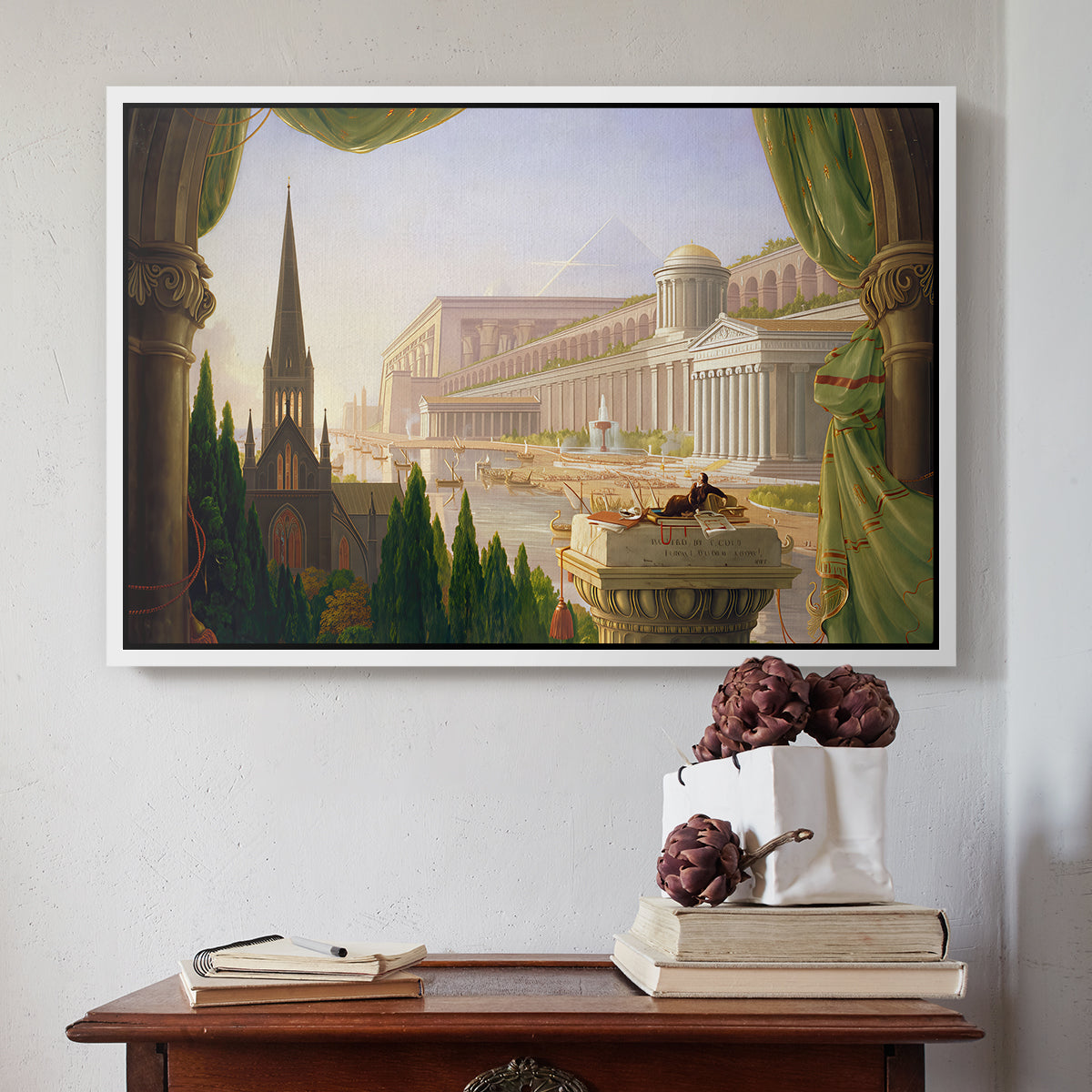 The Architect's Dream, 1840 - Floater Framed Canvas Print