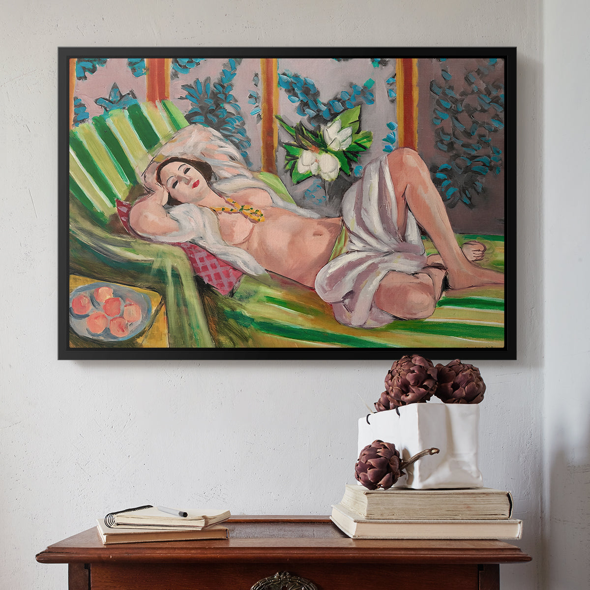 Odalisque Couchée Aux Magnolias, c. 1923 - Floater Framed Canvas Print