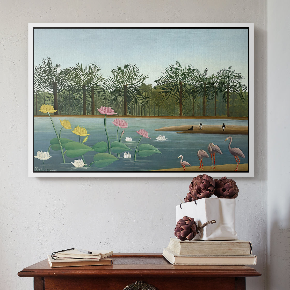 The Flamingoes (Les Flamants), 1907 - Floater Framed Canvas Print