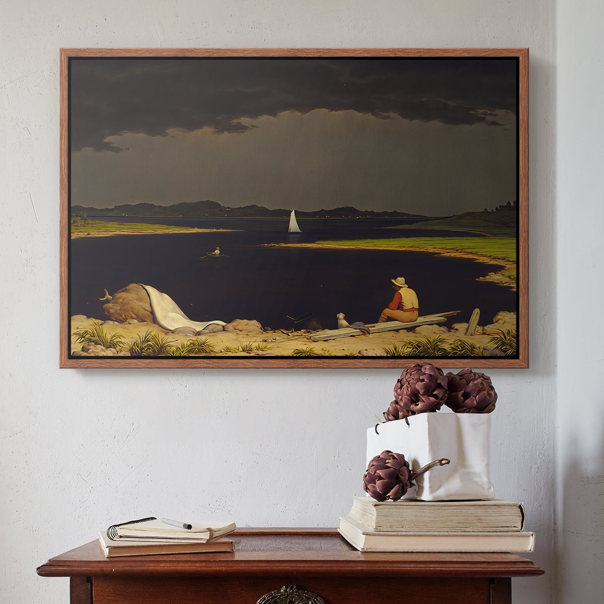Approaching Thunder Storm, 1859 - Floater Framed Canvas Print