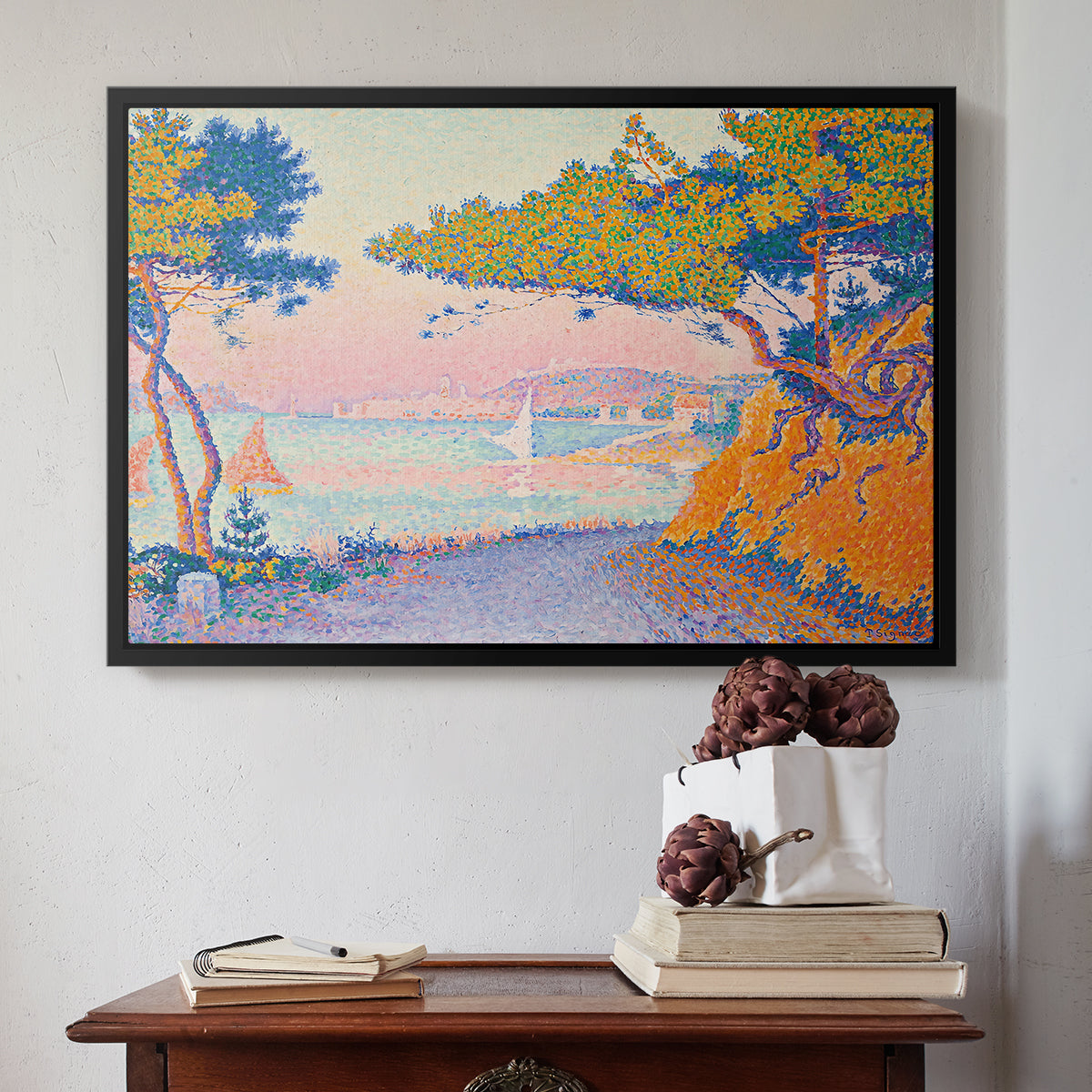 Golfe Juan, 1896 - Floater Framed Canvas Print