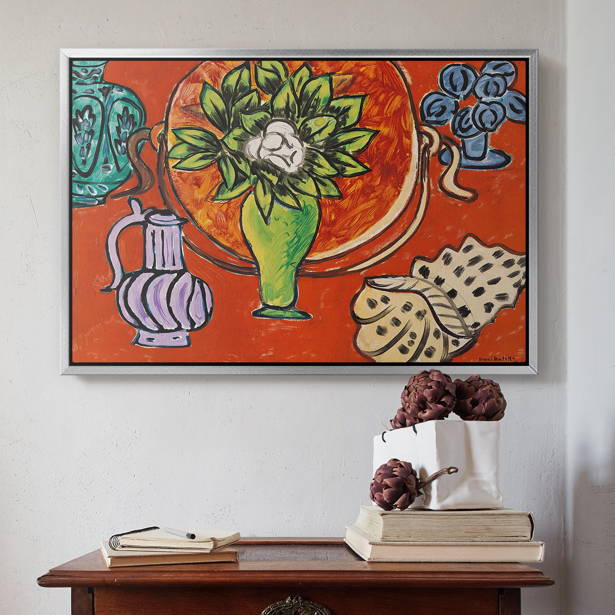 Still Life with a Magnolia (Nature morte au magnolia), 1941 - Floater Framed Canvas Print