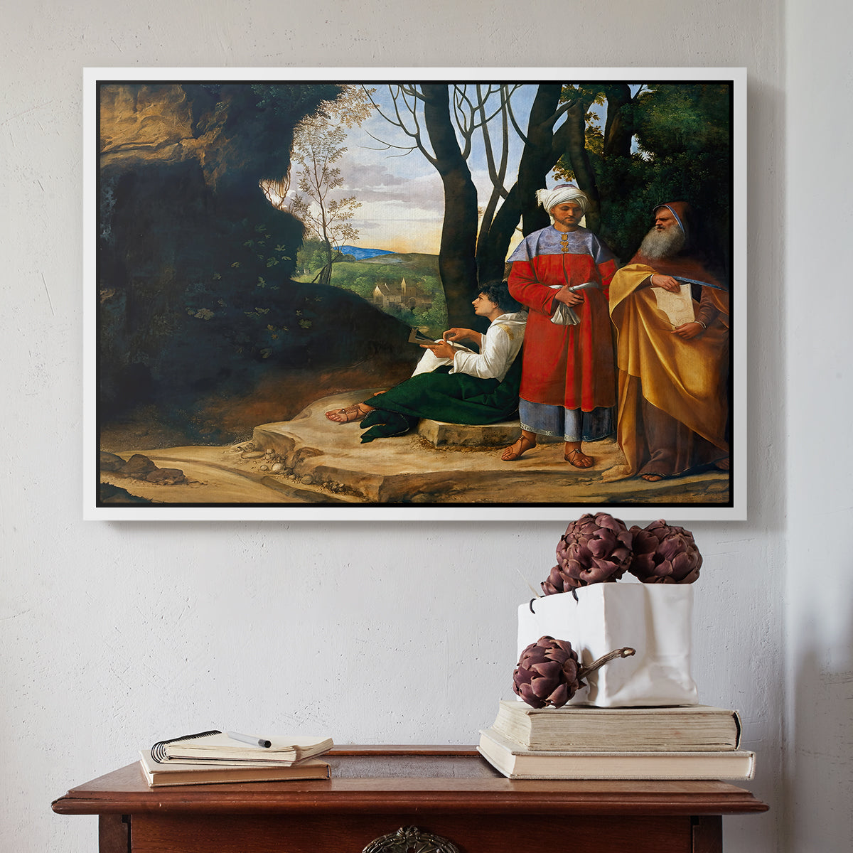 The Three Philosophers, c. 1508-1509 - Floater Framed Canvas Print