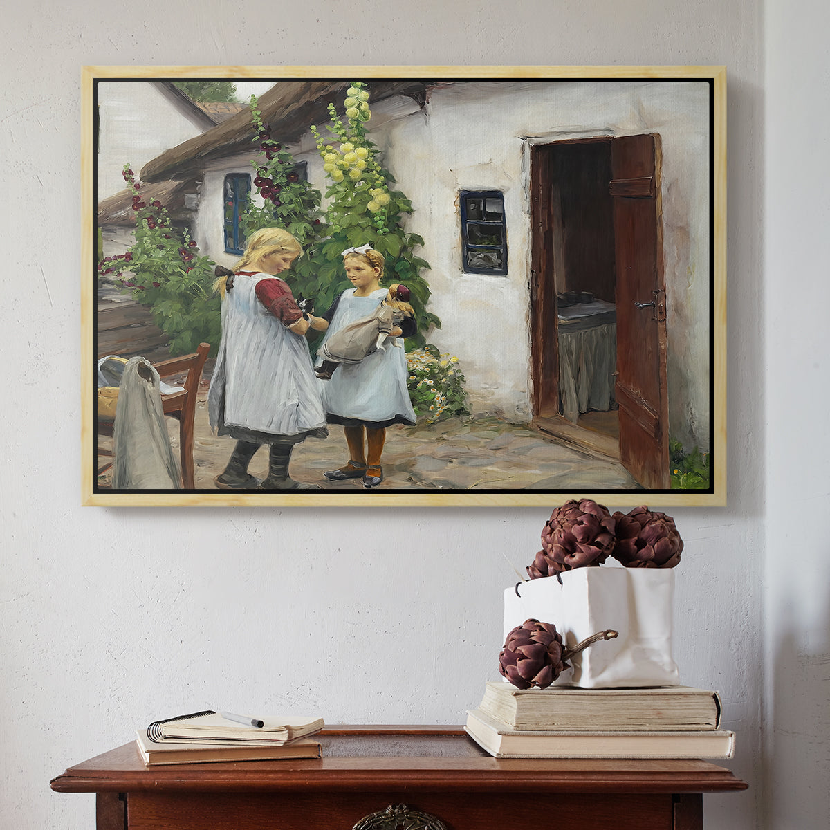 Have You Seen My Kitten?, 1914 - Floater Framed Canvas Print