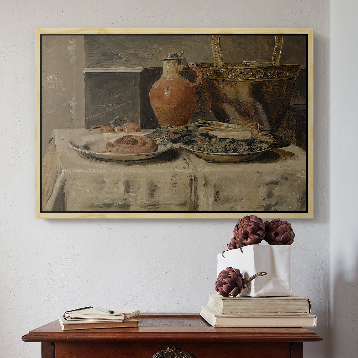 Still Life with Jar, c. 1881-1885 - Floater Framed Canvas Print