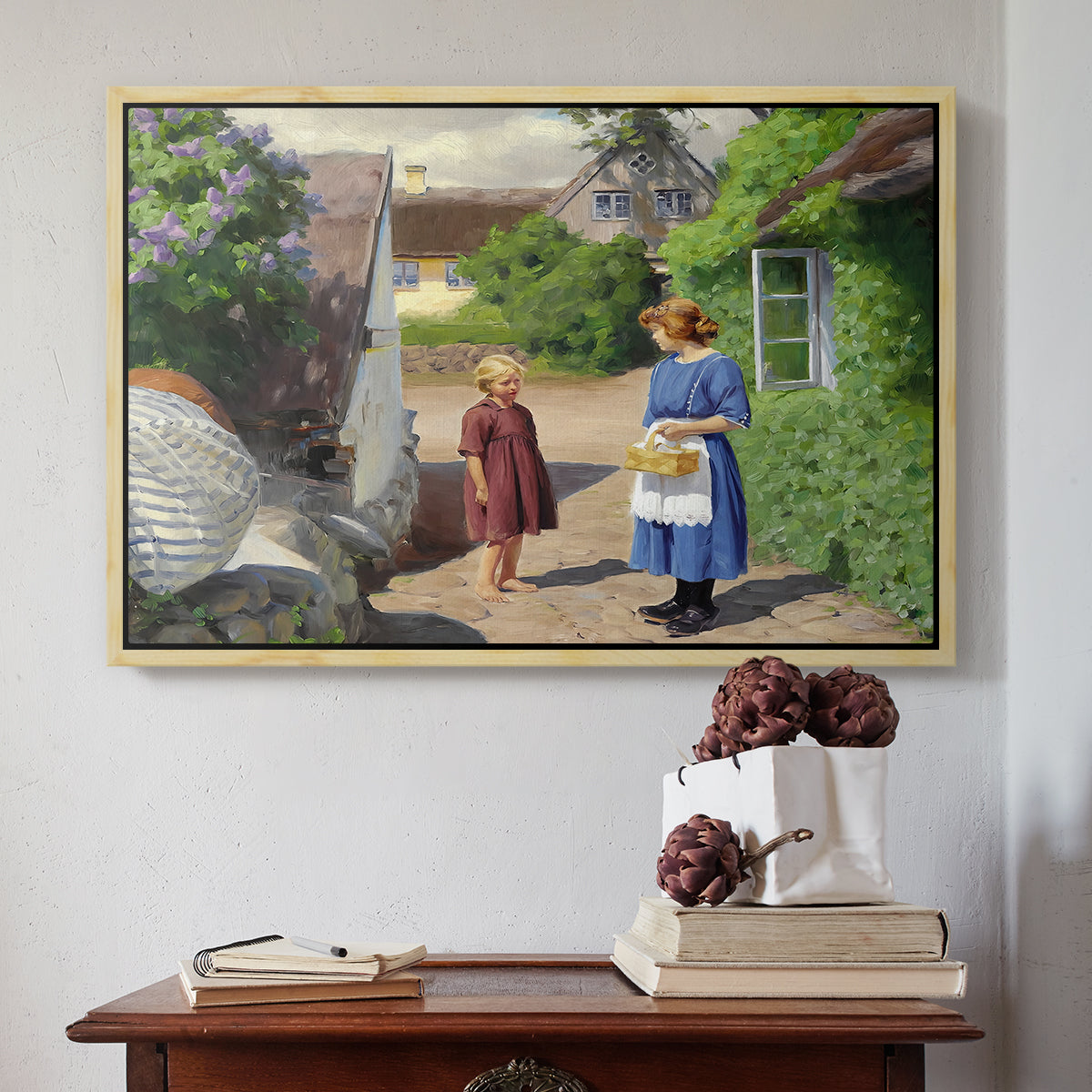Summer Day in Jyllinge, 1922 - Floater Framed Canvas Print