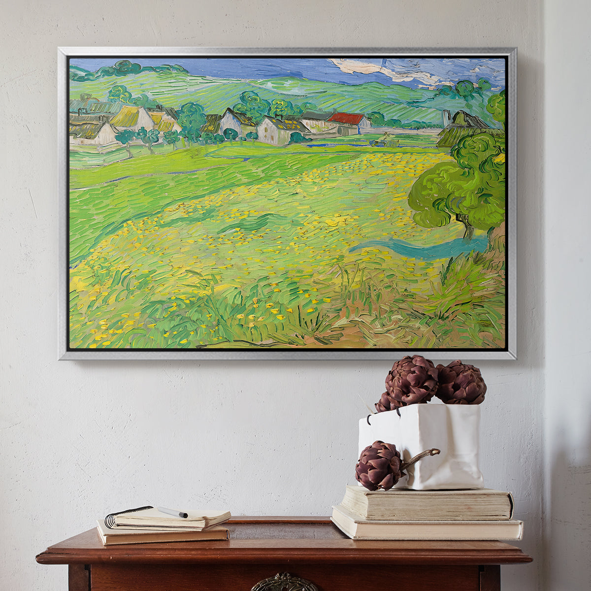 Les Vessenots in Auvers, 1890 - Floater Framed Canvas Print
