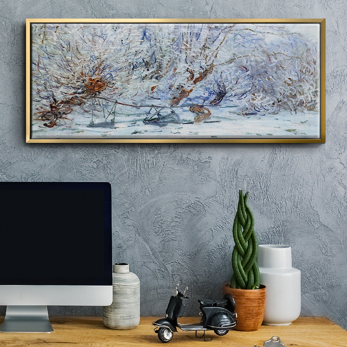 The Frost, 1885 - Floater Framed Canvas Print