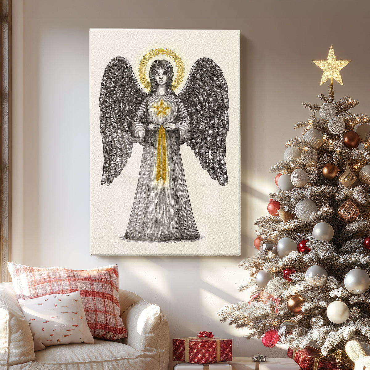 Pearled Promise of Yule - Canvas Art Print