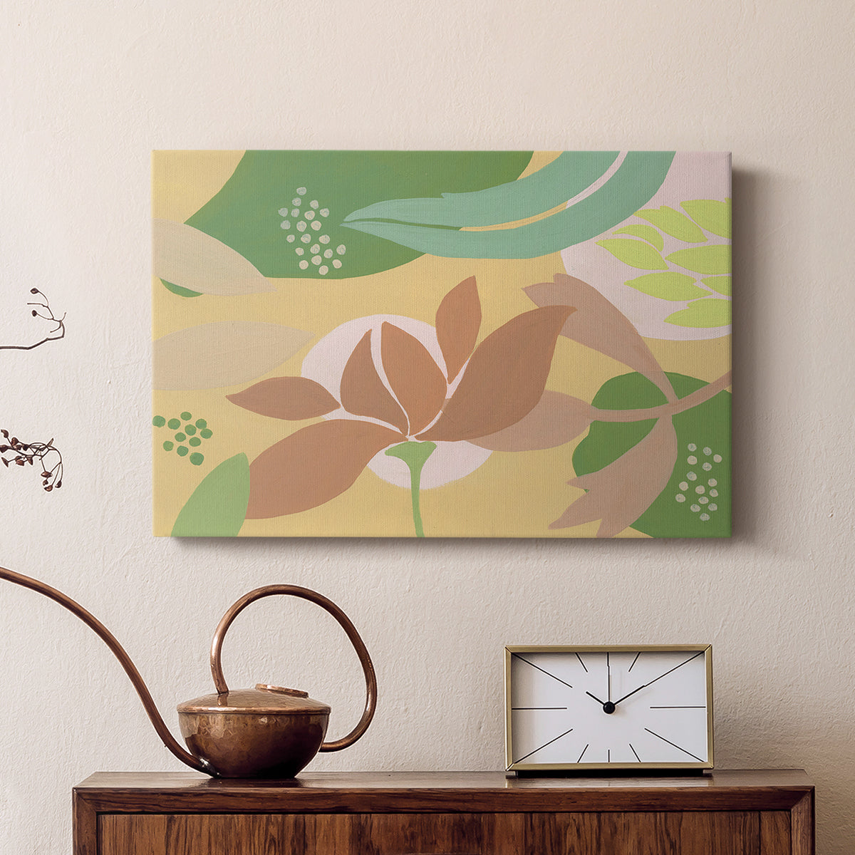 Neutral Blooms I - Canvas Art Print
