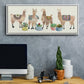Llama Party - Floater Framed Canvas Print