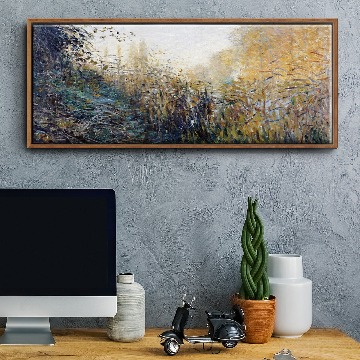 The Reeds (Study), 1876 - Floater Framed Canvas Print