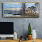 The Seine at Lavacourt, Winter, 1879 - Floater Framed Canvas Print