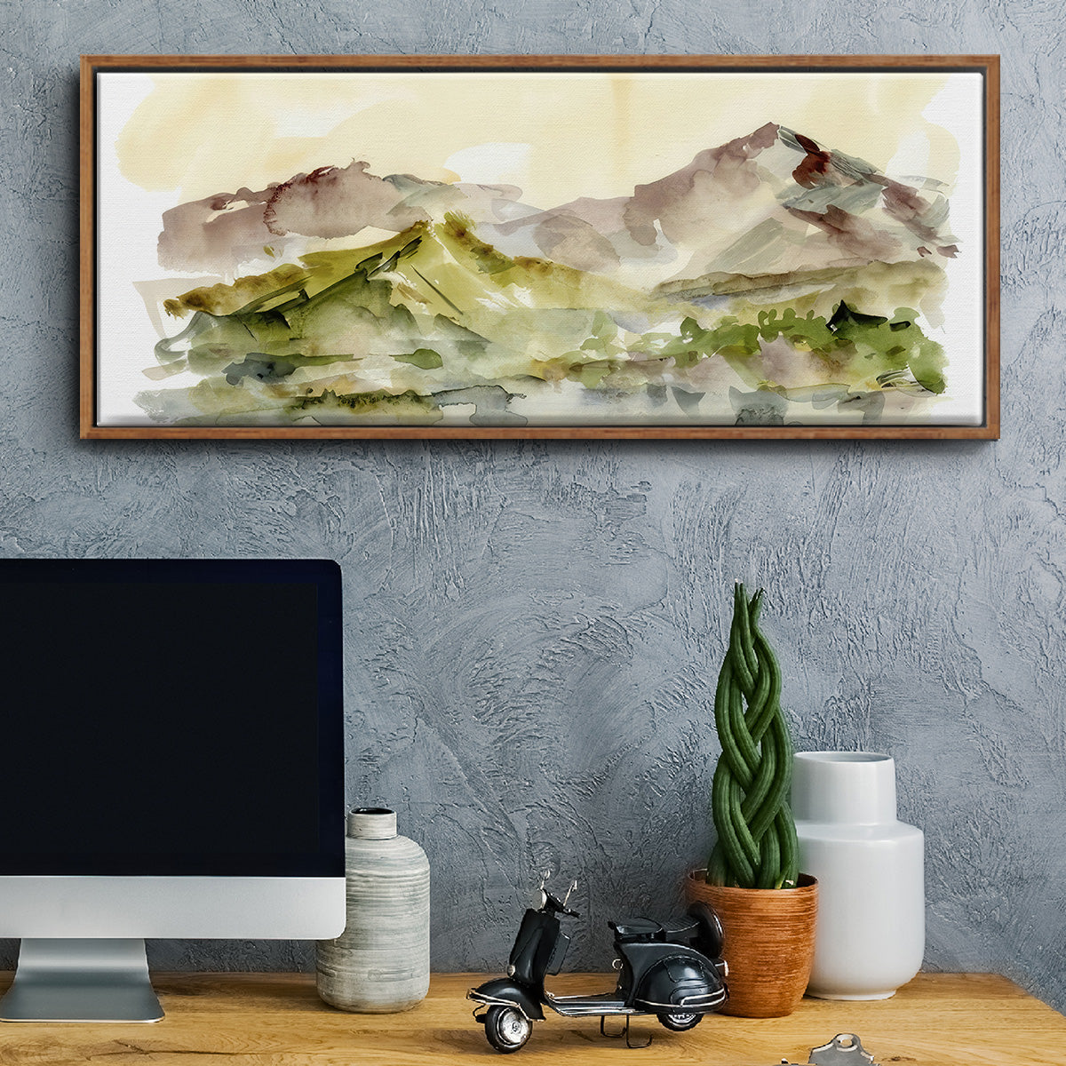 Plum Ridge II - Floater Framed Canvas Print