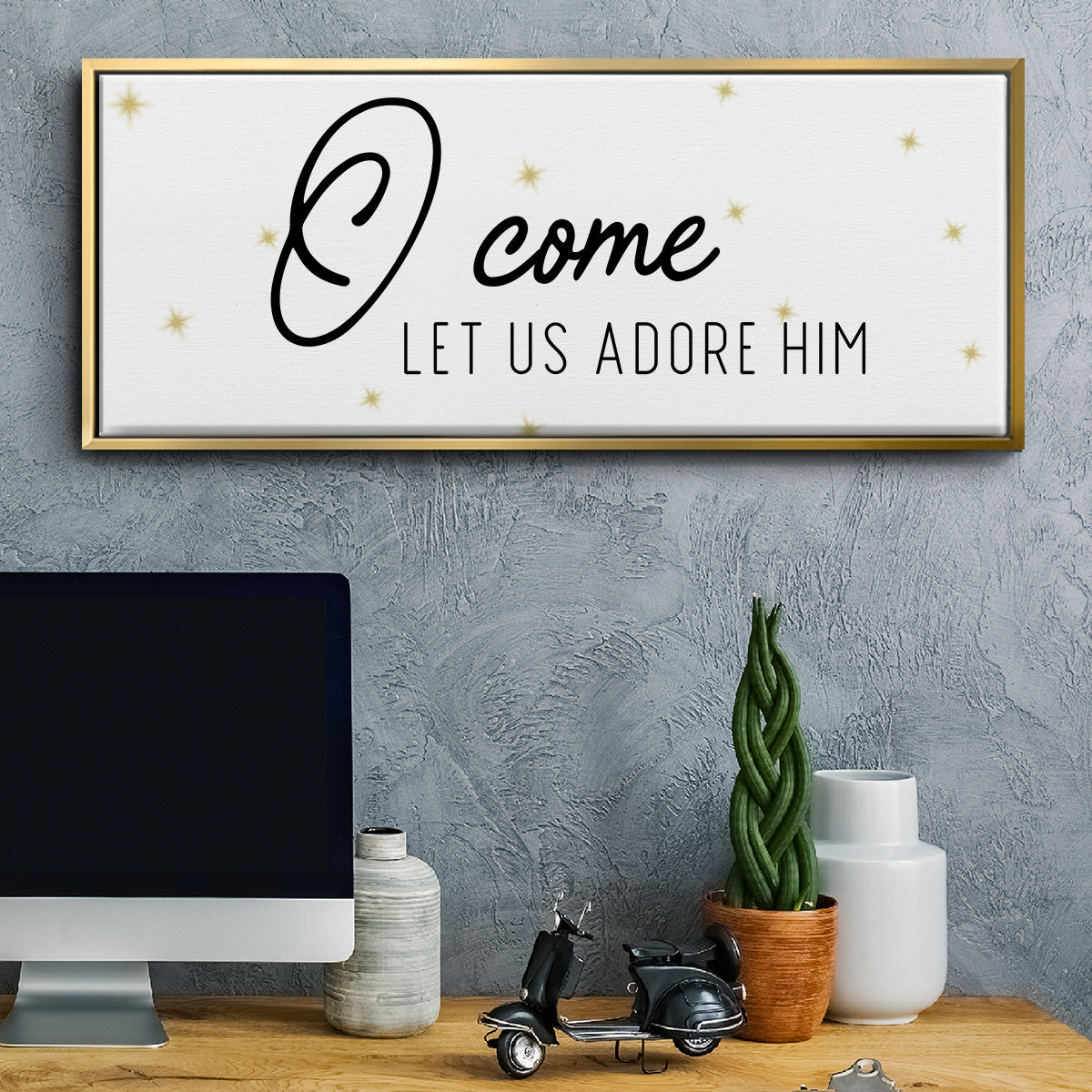 O Come - Floater Framed Canvas Print