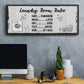 Laundry Room Rules - Floater Framed Canvas Print
